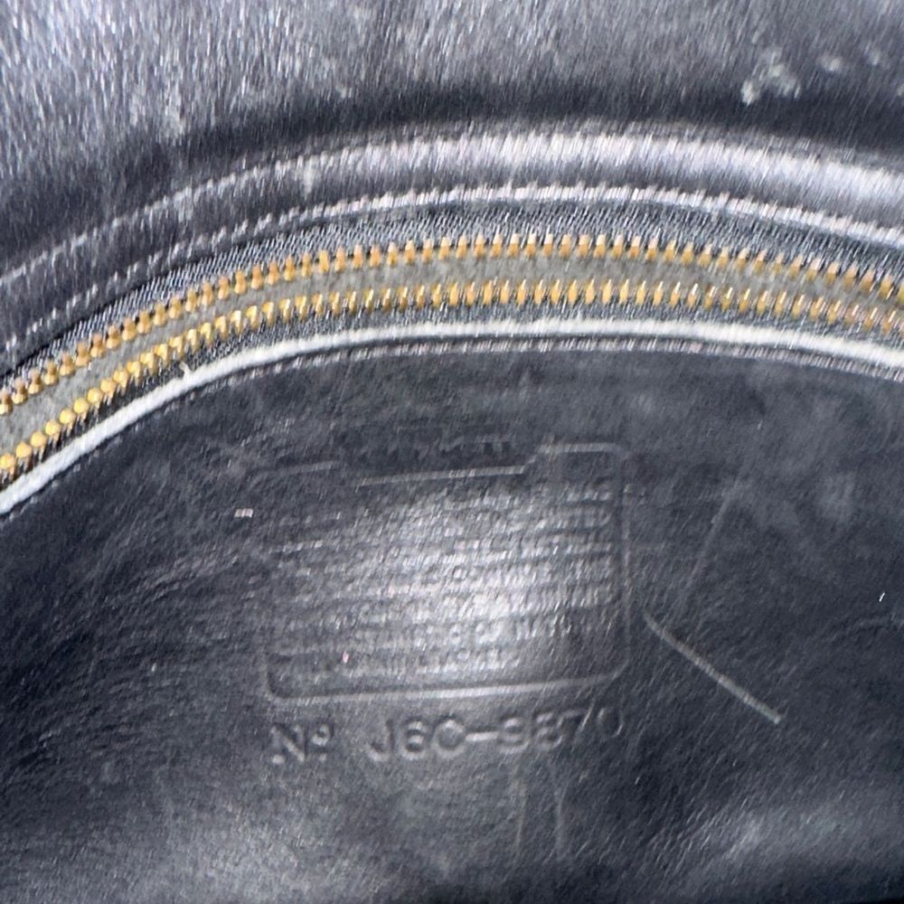 Authentic Vintage Coach Court Black Leather Top-Handle Shoulder Bag 9870 - Picture 12 of 14